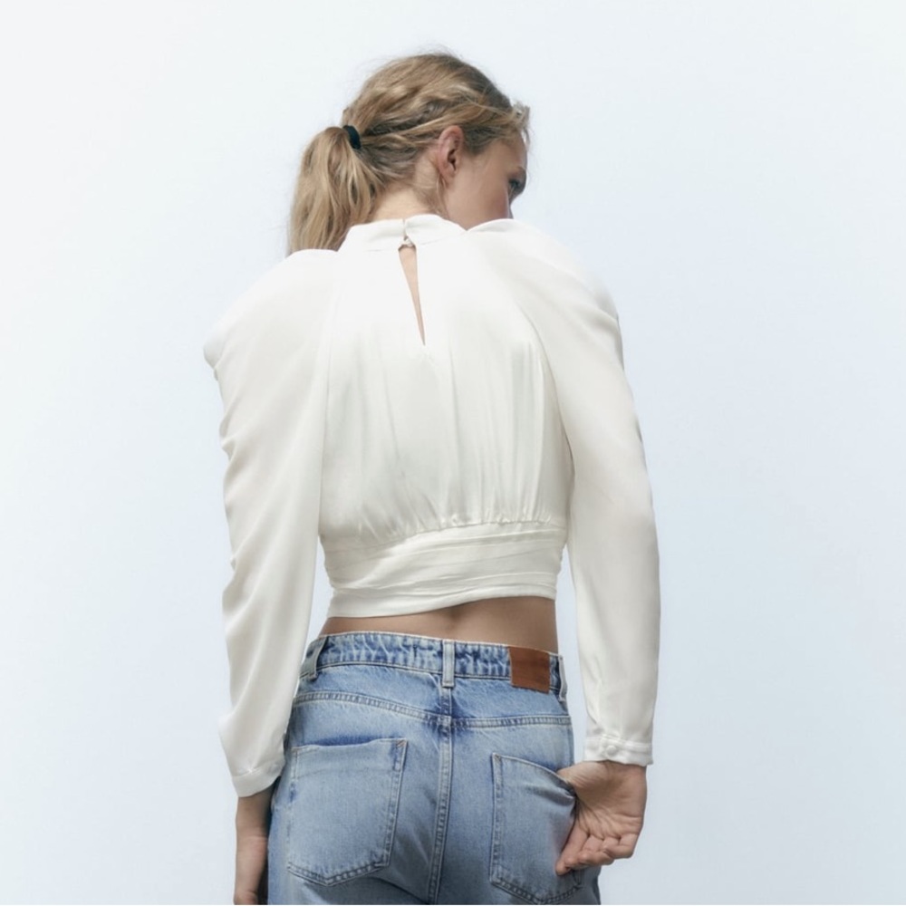 ZARA blouse with openings at shoulders - Picture 5 of 12